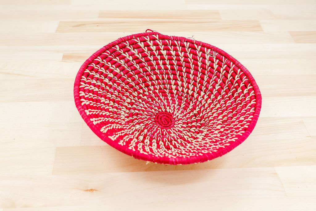 Red Raffia Fruit Basket