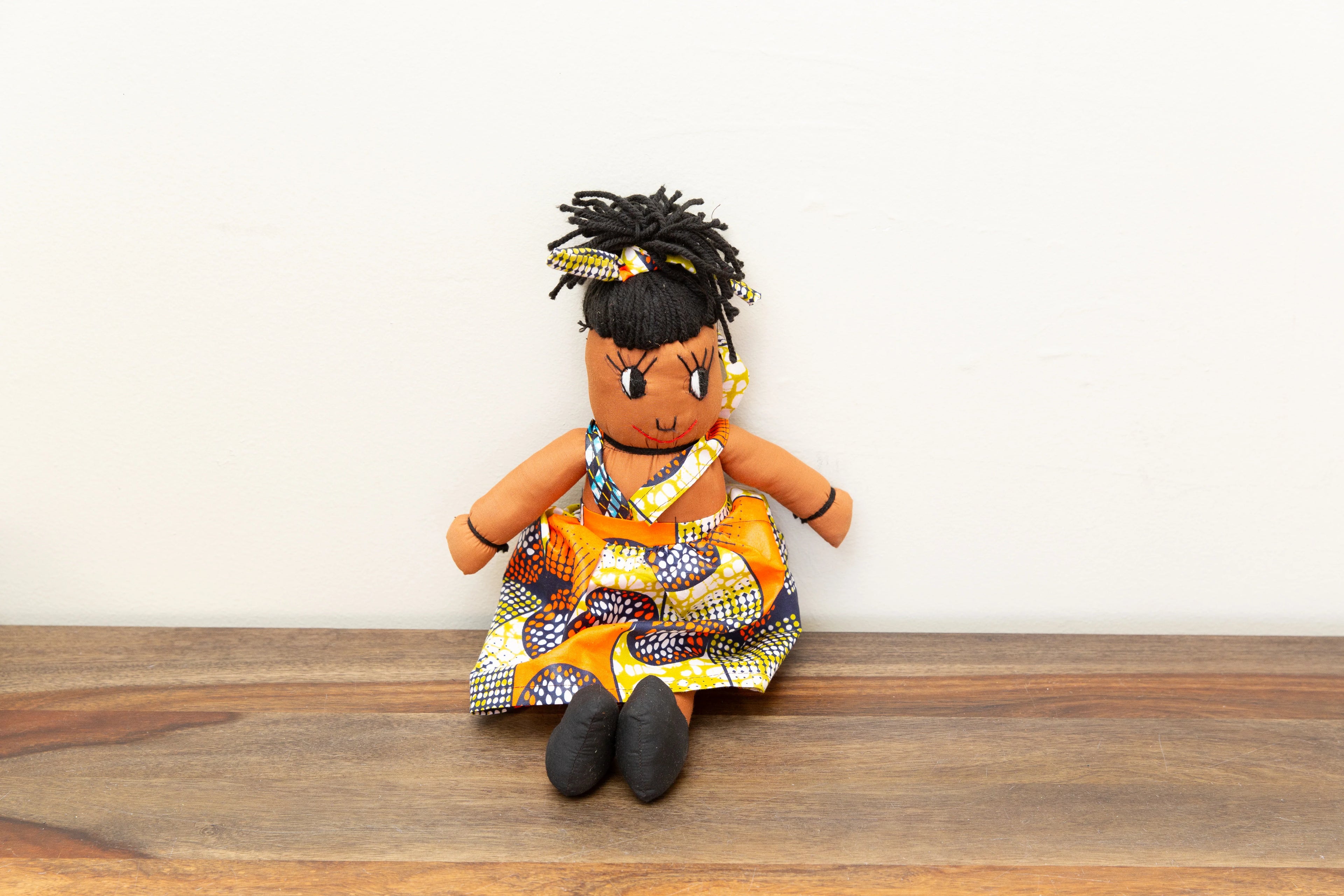 African Cloth Black Doll