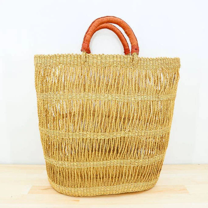 Lace Basket Tote Bag, Medium