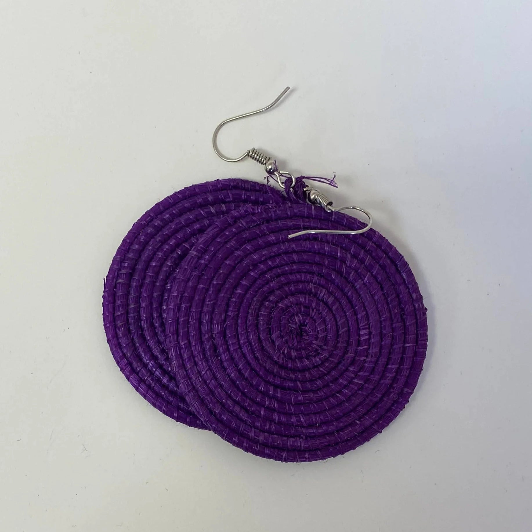 Bright Fair Trade Raffia Woven Earrings, Set of 12