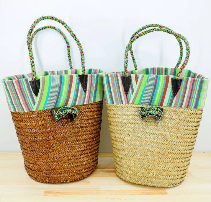 Kikapu Lamu Caramel Tote Basket