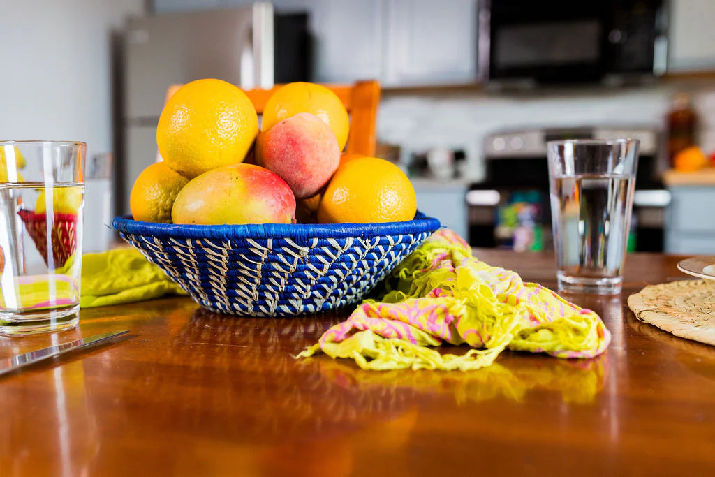 Raffia Fruit Basket, Assorted Colors