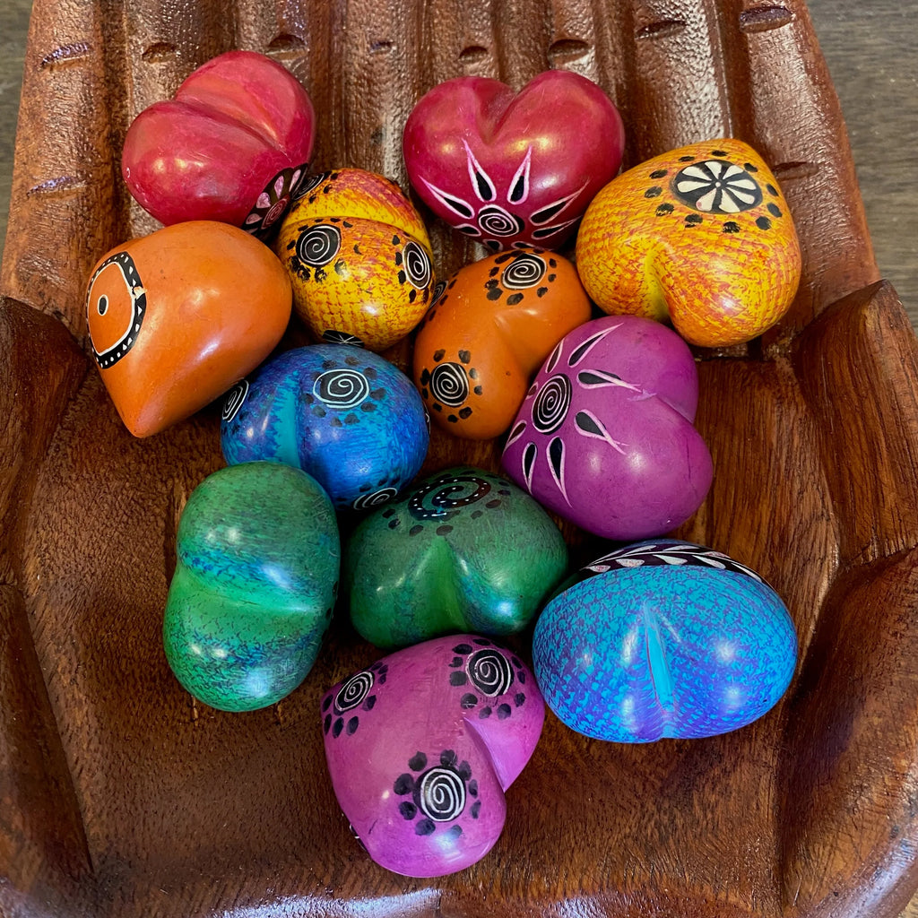 Soapstone Small Hearts-Set of 6