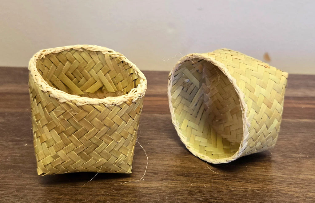 Small Palm Leaf Pockets, Set of 6