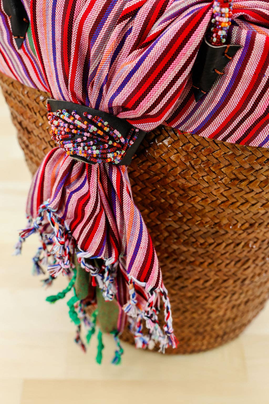 Kikapu Lamu Caramel Tote Basket