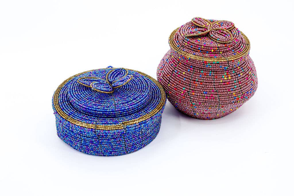 Beaded Round Jewelry Organizer