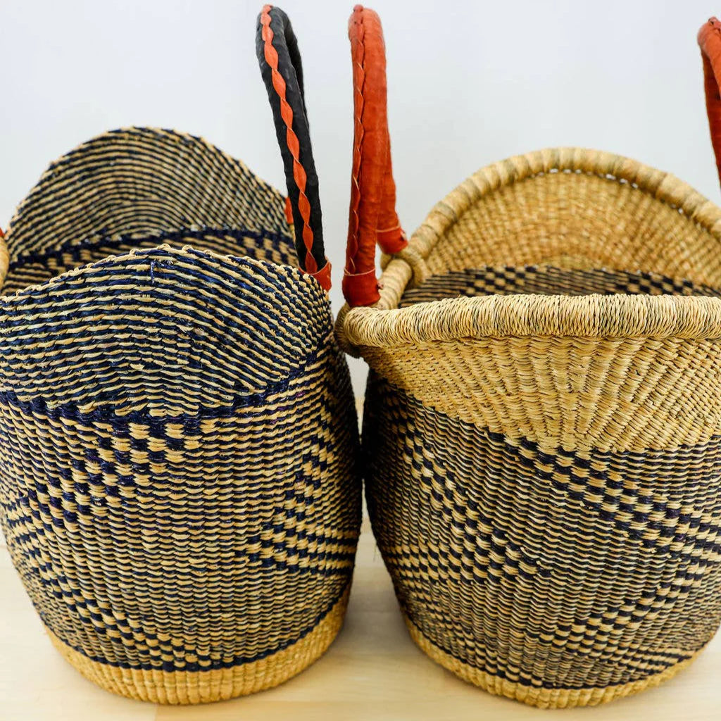 U-Shopper Tote Basket Bag, Double Weave