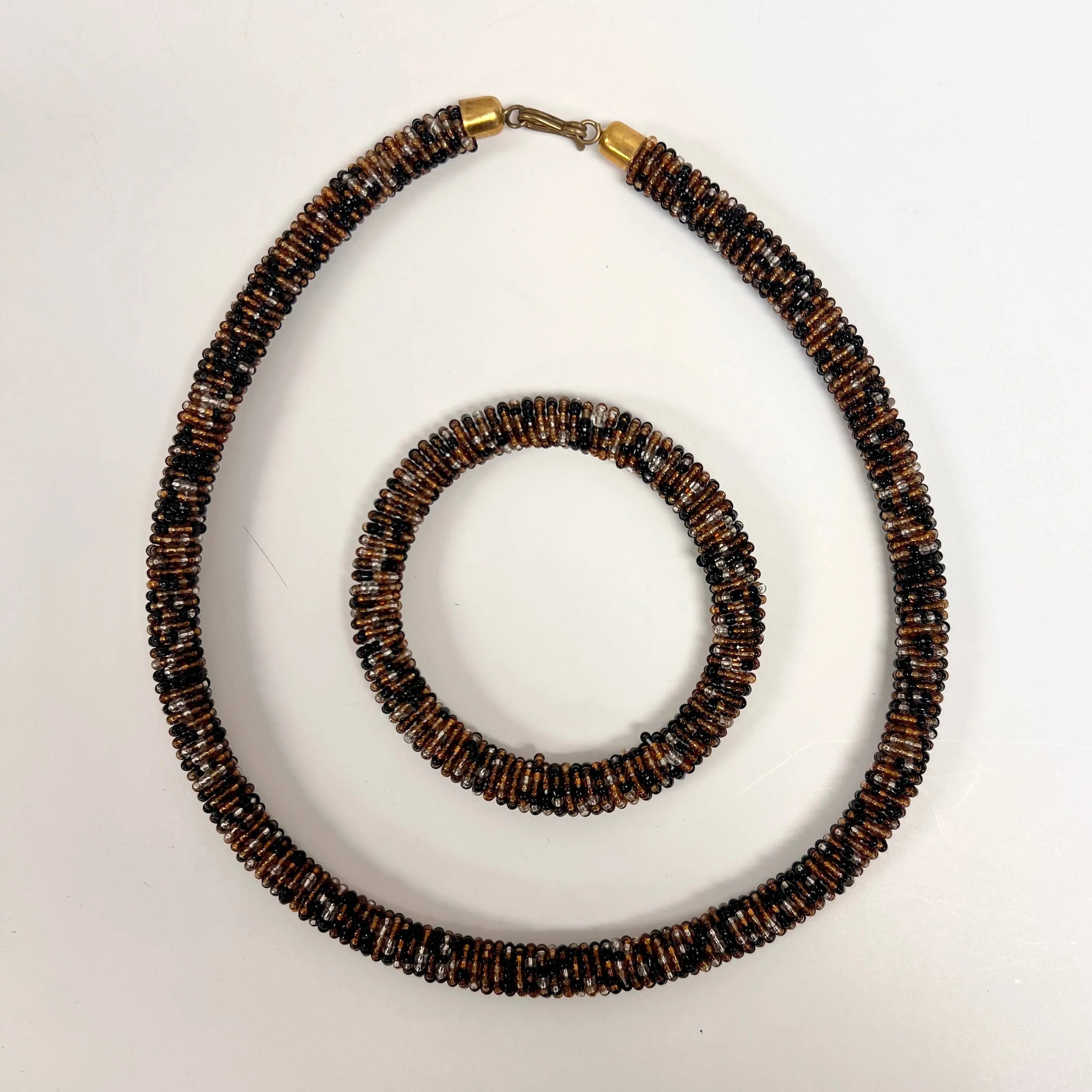 Maasai Beaded Necklace and Bracelet Set