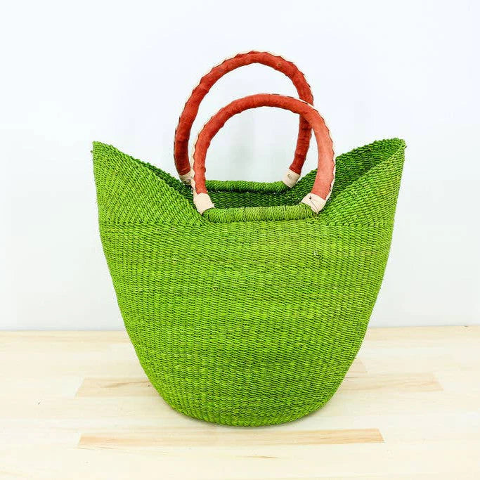 U-Shopper Tote Basket Bag, Solid