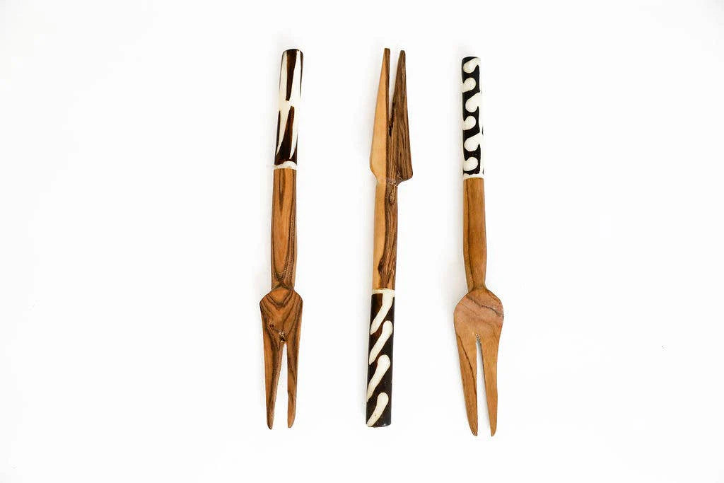 Wood and Bone Cutlery set