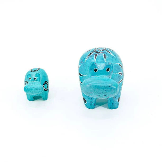 Hippo Soapstone Animal Figurine