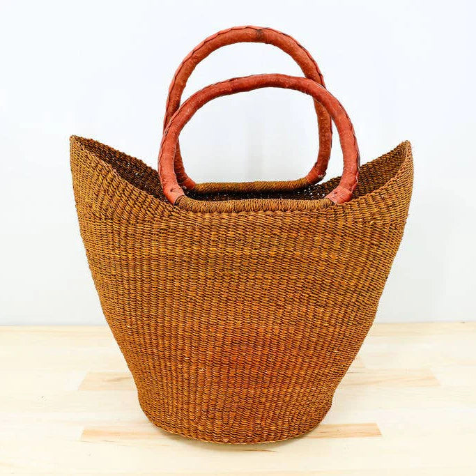 U-Shopper Tote Basket Bag, Solid