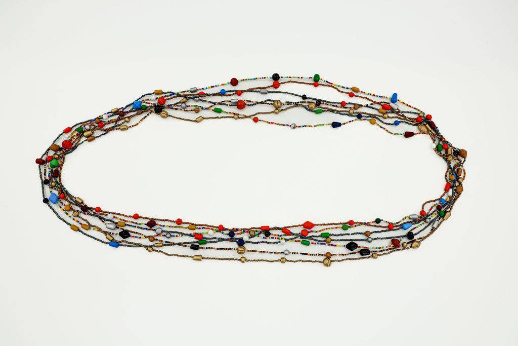 Clay and Glass Beaded Necklace-Set of 12