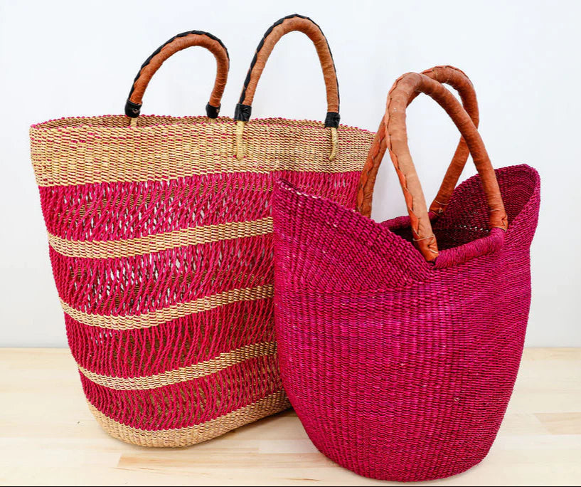 Lace Basket Tote Bag, Medium