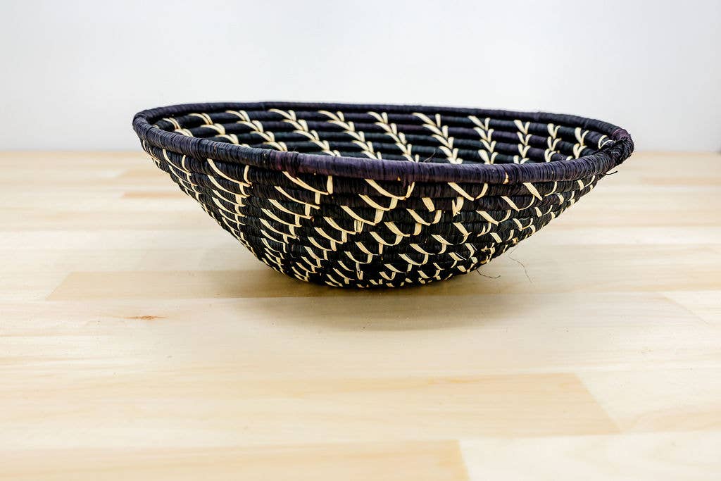 Black Raffia Fruit Basket