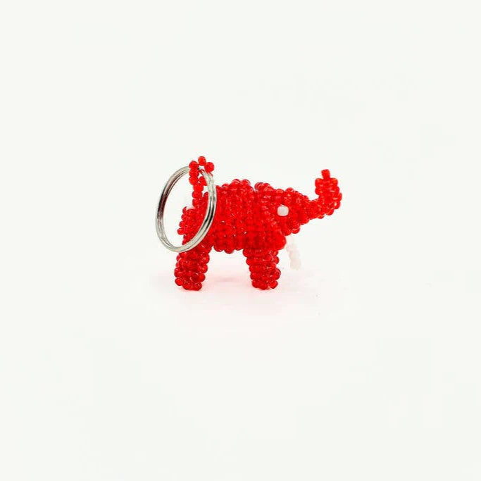 Safari Animal Beaded Keychain, Set of 12