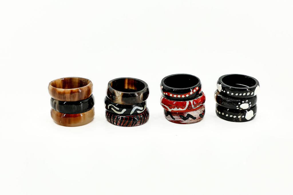 Bone Ring Set of 12