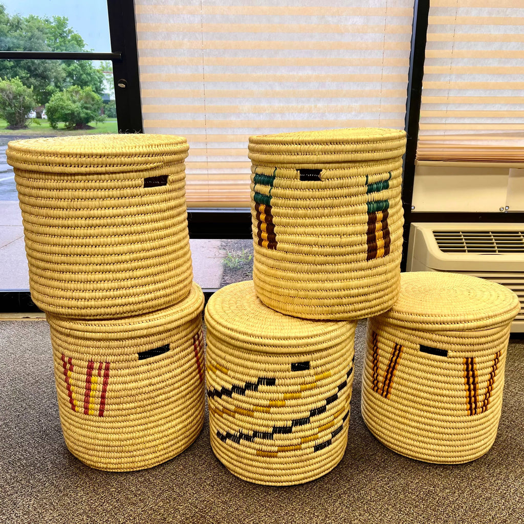 Lidded Turkana Laundry Hamper