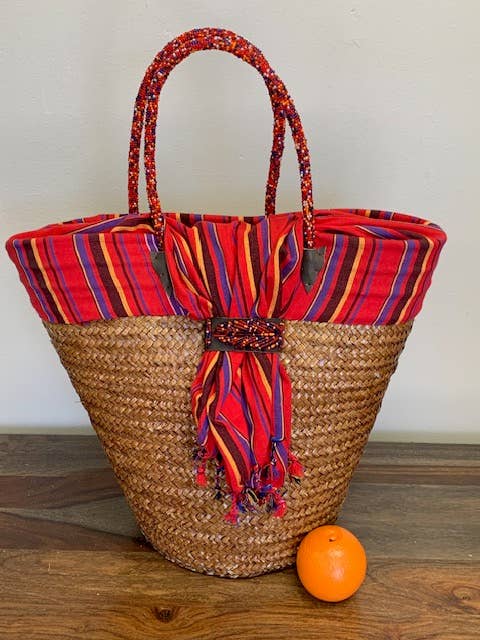 Kikapu Lamu Caramel Tote Basket