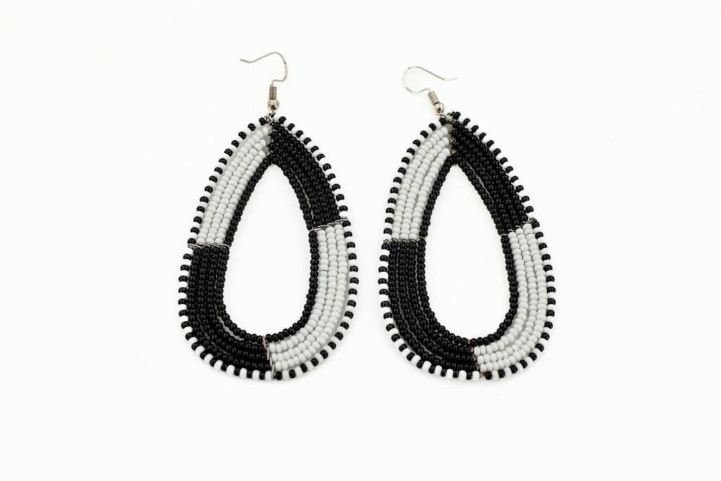 Maasai Hoop Beaded Earrings, Set of 12