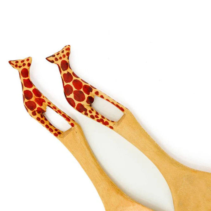 Wooden Serving Spoons, Giraffe