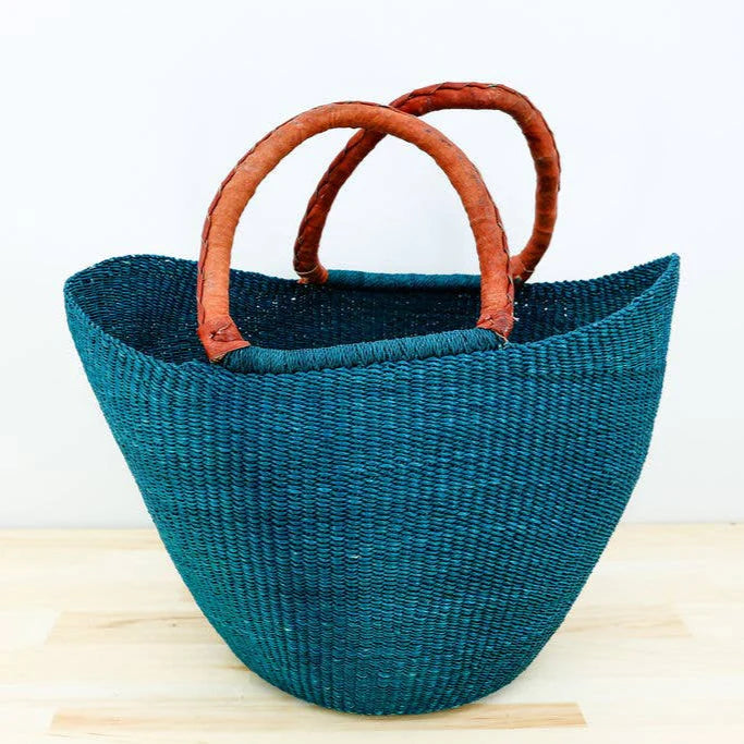 U-Shopper Tote Basket Bag, Solid