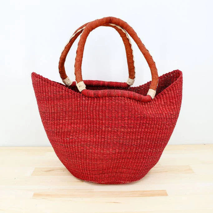 U-Shopper Tote Basket Bag, Solid