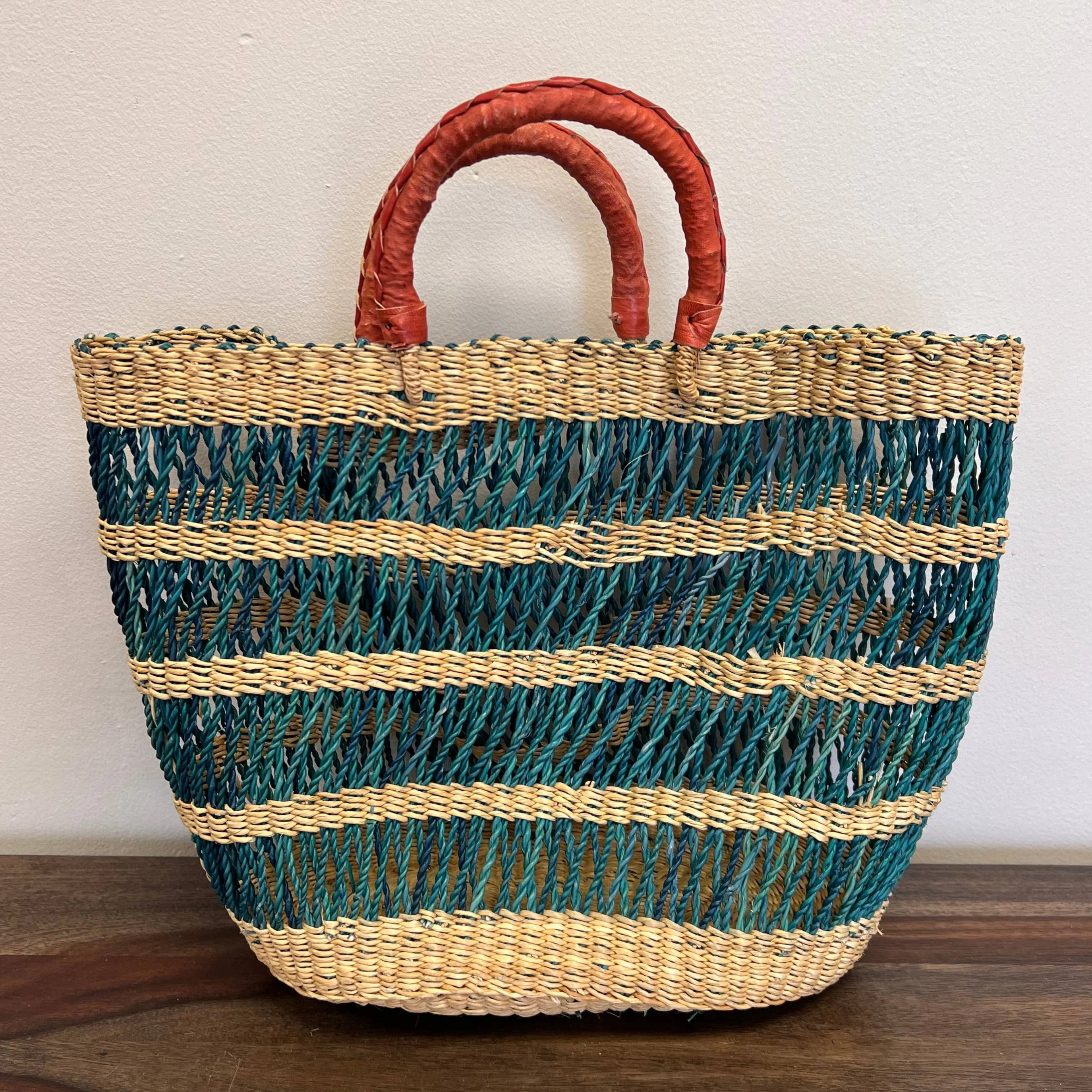 Lace Basket Tote Bag, Large