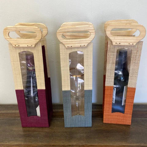Wine Tote Carrier, Raffia