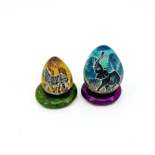 Soapstone Animal Egg Figurine