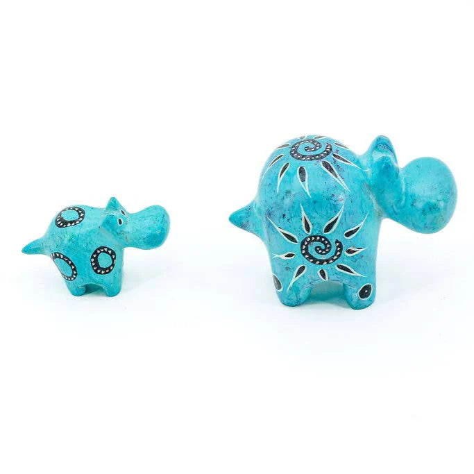 Hippo Soapstone Animal Figurine