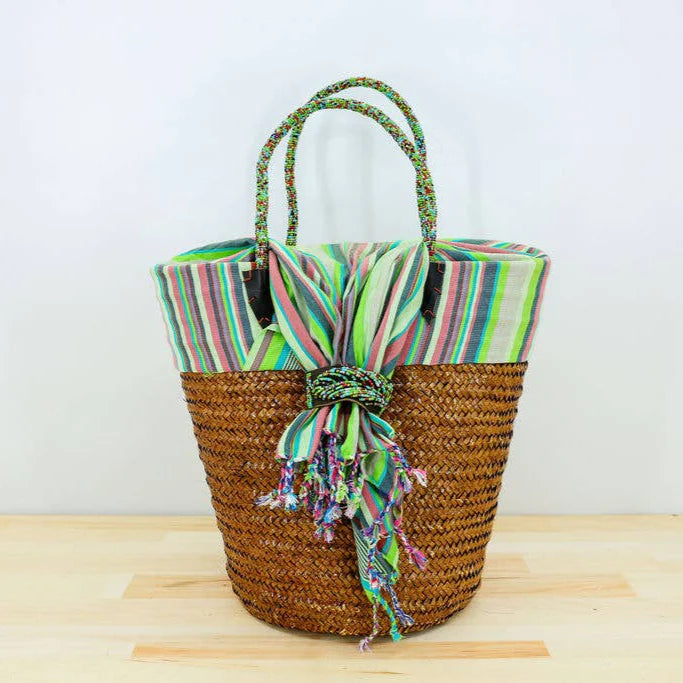 Kikapu Lamu Caramel Tote Basket