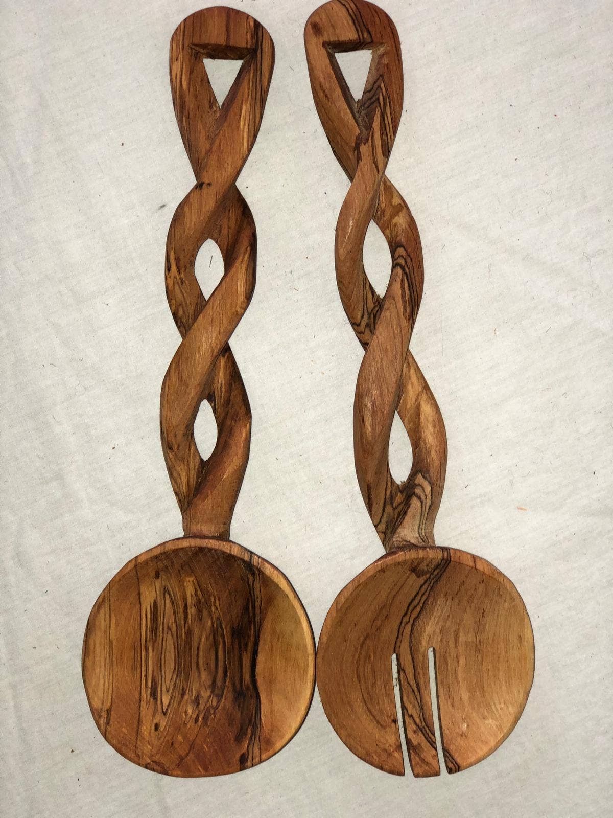 Wooden Serving Spoons, Twist