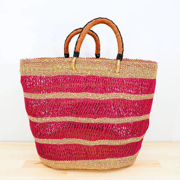 Lace Basket Tote Bag, Large