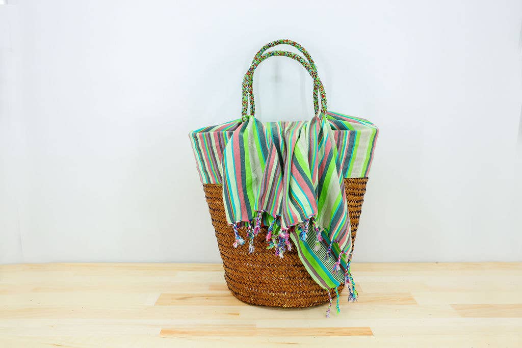 Kikapu Lamu Caramel Tote Basket